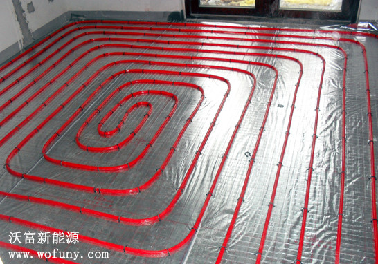 沃富地源熱泵中央空調系統(tǒng)地暖管末端，沃富新能源